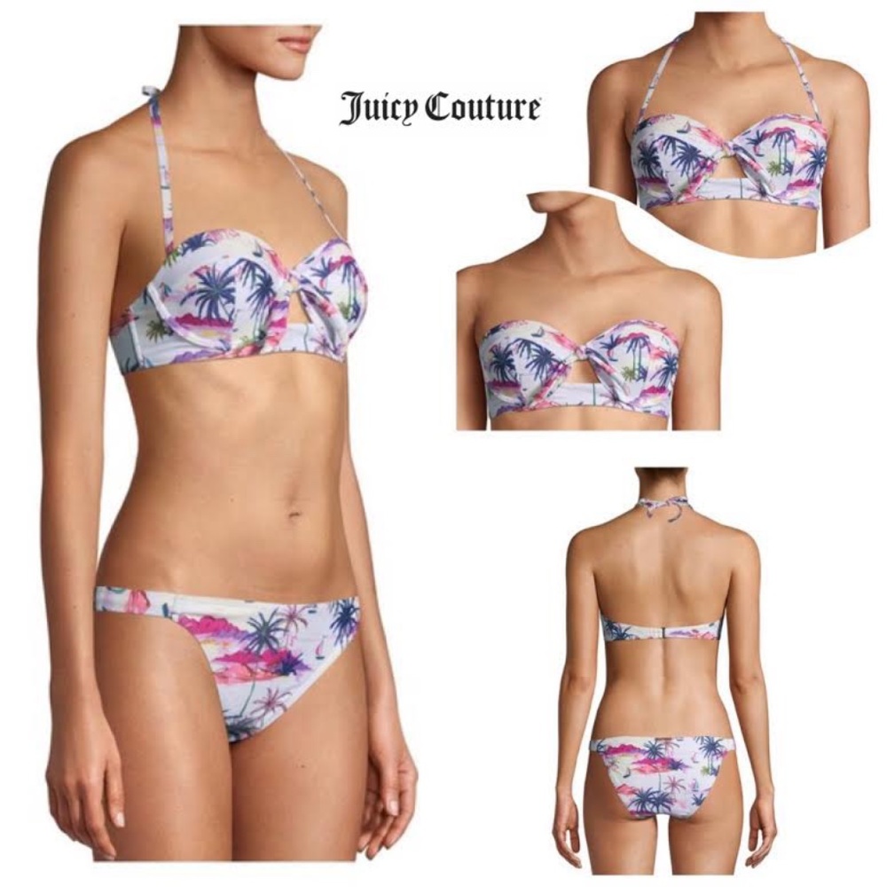 NWT JUICY COUTURE Cutout Bandeau Bikini SET